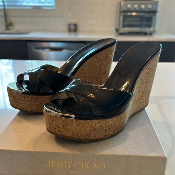Jimmy Choo Wedge Sandal-size 37 - Picture 2 of 12